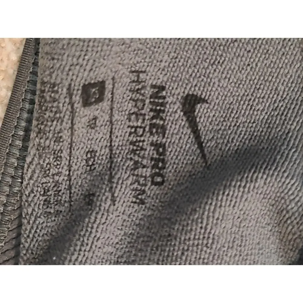 Nike Pro Hyperwarm XS Gray Pants Purple‎ Swoosh